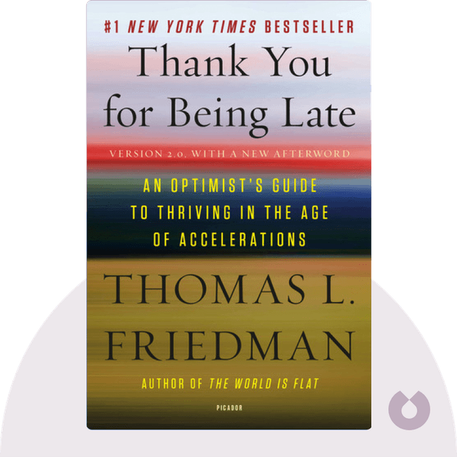 Thank You for Being Late audiobook cover - An Optimist’s Guide to Thriving in the Age of Accelerations