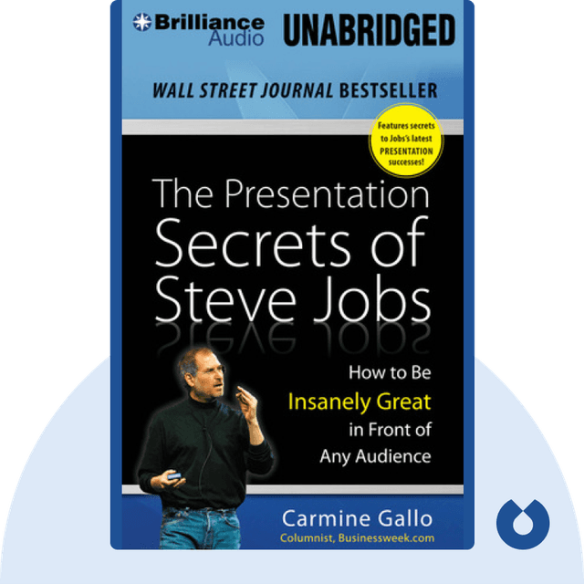 The Presentation Secrets of Steve Jobs audiobook cover - Master the gold standard for presentations