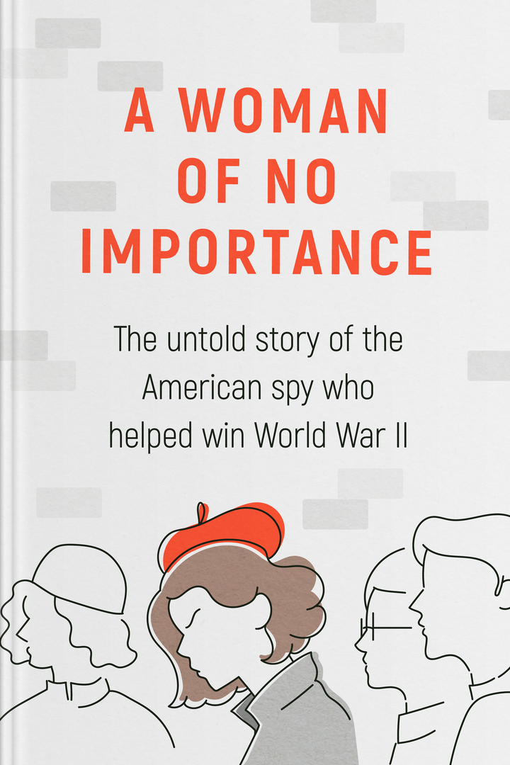 A Woman of No Importance audiobook cover - Follow Virginia Hall—an American woman with a wooden leg—who quietly reshaped the course of World War II through courage, ingenuity, and care for others, proving that persistence can outlast fear, and that one person can make a real difference.