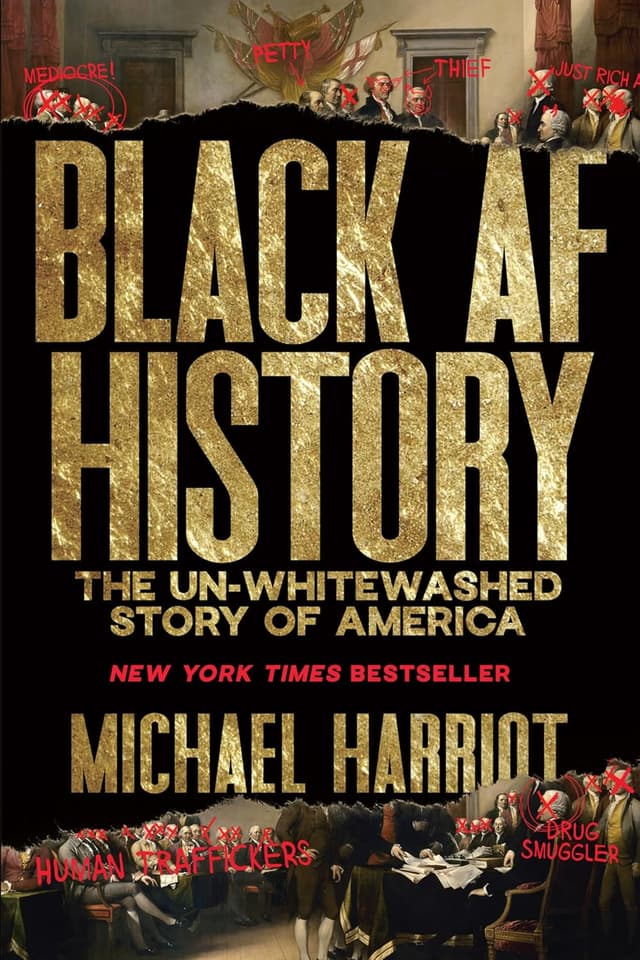 Black AF History: The Un-Whitewashed Story of America audiobook cover - A sharp, funny, furious retelling of U.S. history that recenters Black life as the engine of America—showing how enslavement, resistance, culture, politics, and wealth built the nation, and how the myth of “America” survives by erasing that truth.