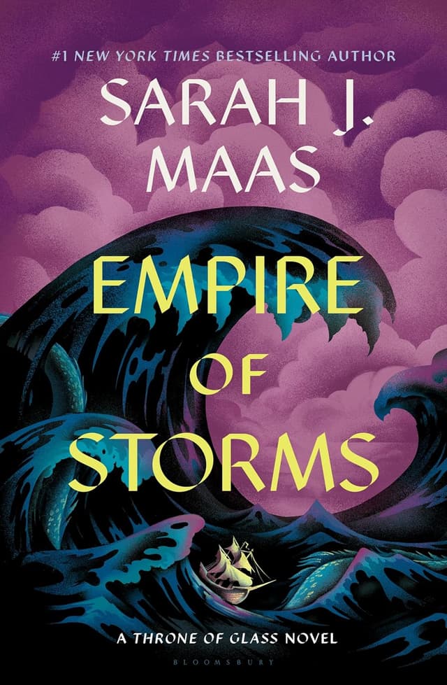 Empire of Storms audiobook cover - As a demon king’s beasts close in and a sea-born war ignites, Aelin Galathynius races to unite broken allies—only to learn the dead have been moving her like a chess piece, and her “promised” price may be her very life.