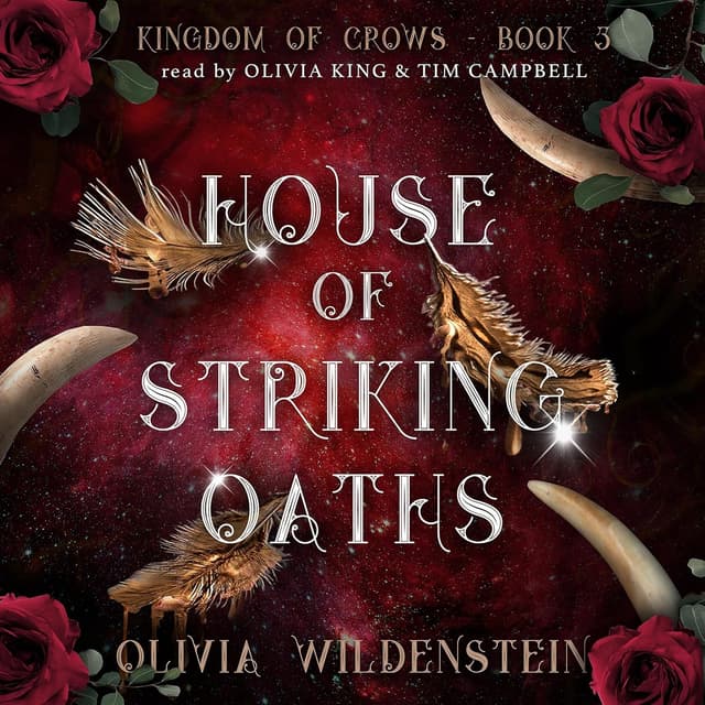 House of Striking Oaths audiobook cover - A stolen queen-to-be. A ruthless king. A witch who won’t stay dead, and a Cauldron that never forgets. When Fallon’s magic is unbound, love becomes a weapon, and oaths turn into the sharpest blades.