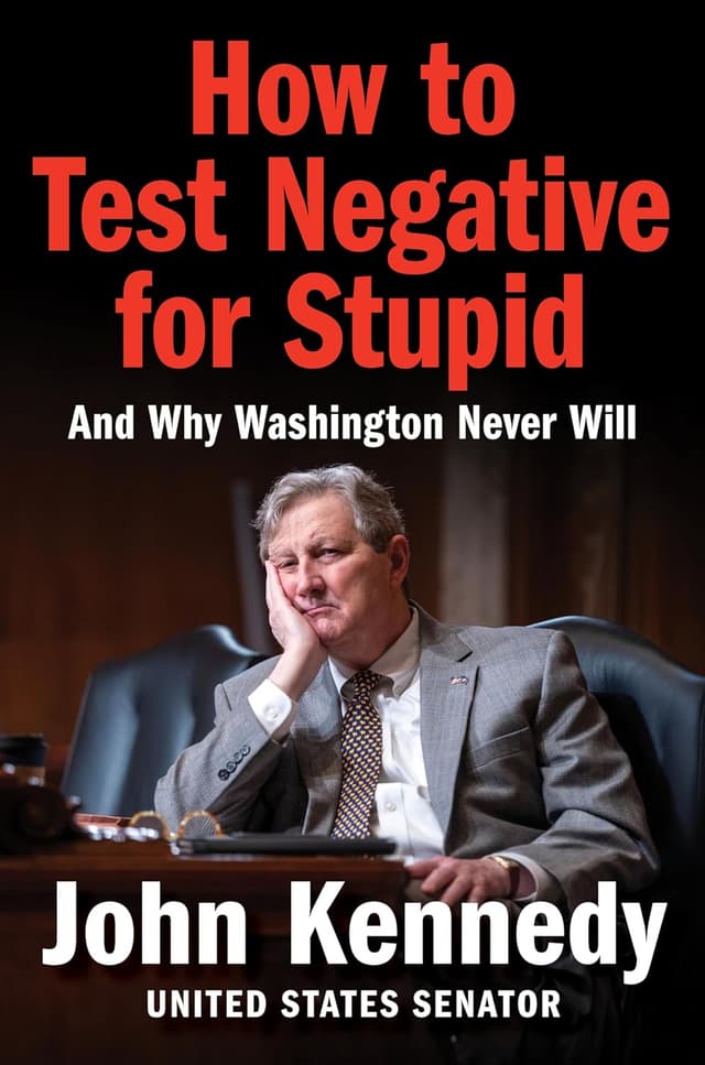 How to Test Negative for Stupid audiobook cover - A blunt-talking Louisiana senator traces how small-town lessons, hard political losses, and Washington absurdities shaped his habit of saying the quiet part out loud—and why he thinks candor, competence, and the rule of law are the only antidotes to national “stupid.”