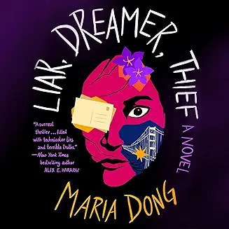 Liar, Dreamer, Thief audiobook cover - A young woman maps her life with numbers, sigils, and a secret fantasy world—until a coworker’s leap from a bridge forces her to see what’s really hiding beneath the surface. Part psychological thriller, part tender family story, it’s about obsession, truth, and fighting your way home.