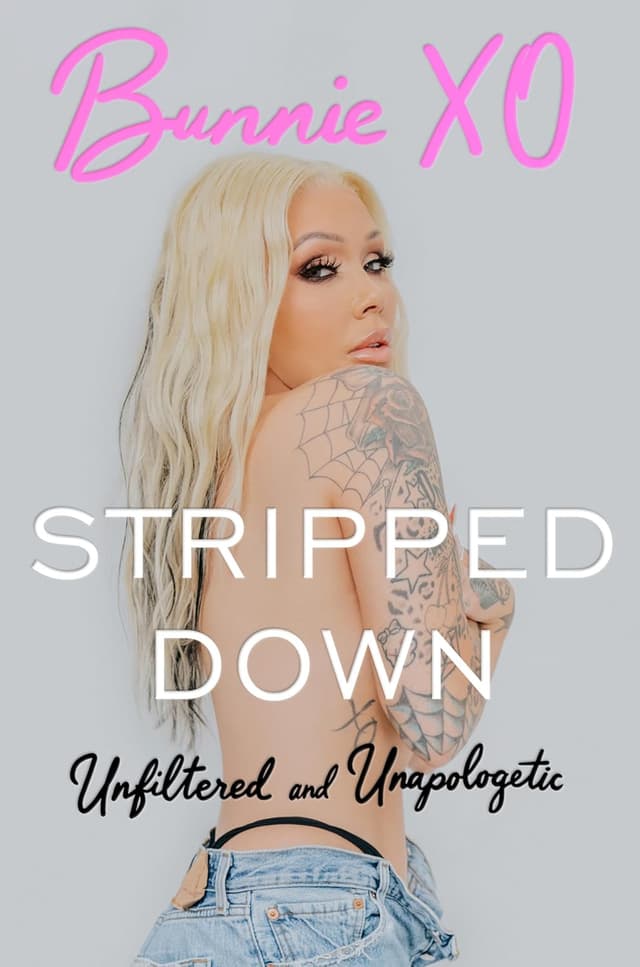Stripped Down: Unfiltered and Unapologetic audiobook cover - From a childhood shaped by neglect and violence to a life built in the spotlight, Bunnie Xo recounts the near-deaths, addictions, love wars, and hard-won healing that turned a runaway into a woman determined to break generational trauma for good.