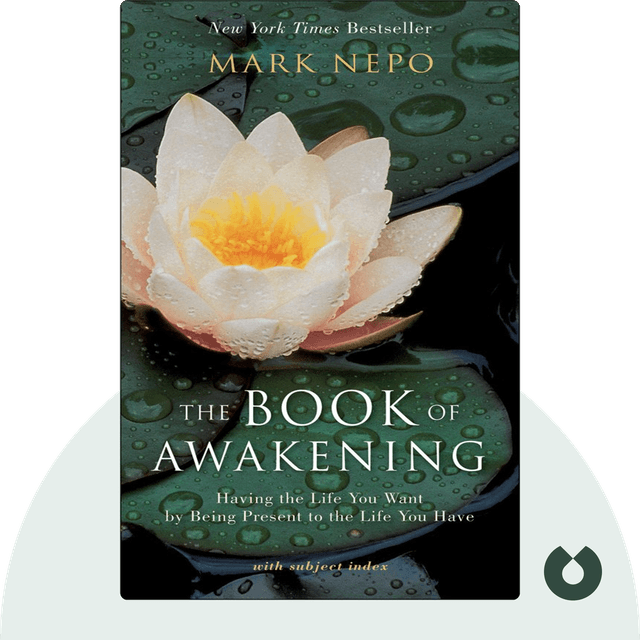 The Book of Awakening audiobook cover - Having the Life You Want by Being Present to the Life You Have