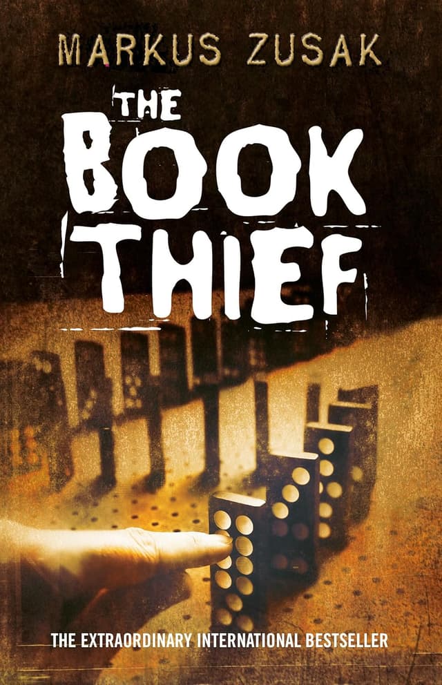 The Book Thief audiobook cover - A girl who steals words. A Jewish fist-fighter hiding in a basement. A boy who paints himself black to run like Jesse Owens. And Death, watching it all with tired eyes. This is a story about the power of language to destroy and to save—told in the warm, aching voice of the one who carries us away.