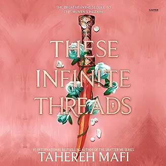 These Infinite Threads audiobook cover - A servant girl revealed as a lost Jinn queen is dragged into an arranged marriage scheme fueled by the devil, while the Ardunian prince she left behind is stripped of his crown and launches into the sky on a mythic bird to chase the truth into enemy territory.