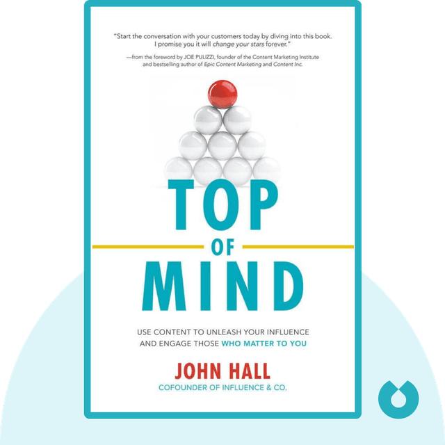 Top of Mind audiobook cover - Use Content to Unleash Your Influence and Engage Those Who Matter to You