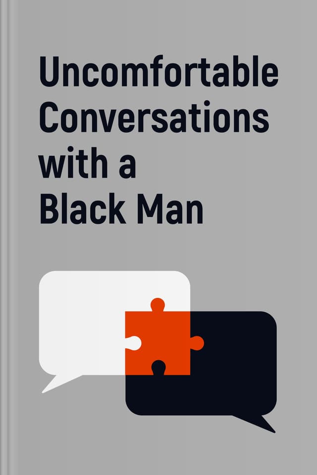 Uncomfortable Conversations with a Black Man audiobook cover - This warm, practical narration invites listeners—especially white Americans who want to help but feel unsure where to begin—into a steady, compassionate exploration of identity, bias, privilege, and action, with simple ways to listen better and support real change.